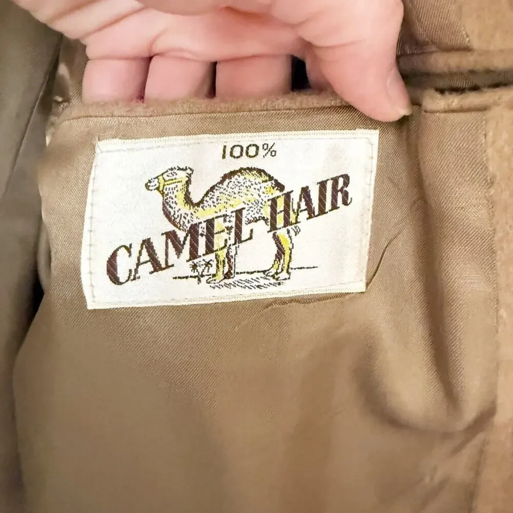 Vintage Hunt Valley Tan 100% Camel Hair Sport Coat Men's Size Large Made in USA